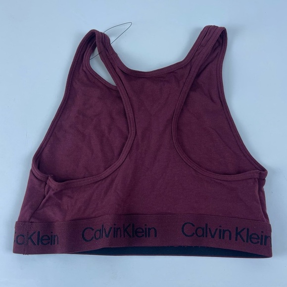 NEW Calvin Klein Racerback Burgundy Bra Pullover Womens Small NWOT - Picture 2 of 8